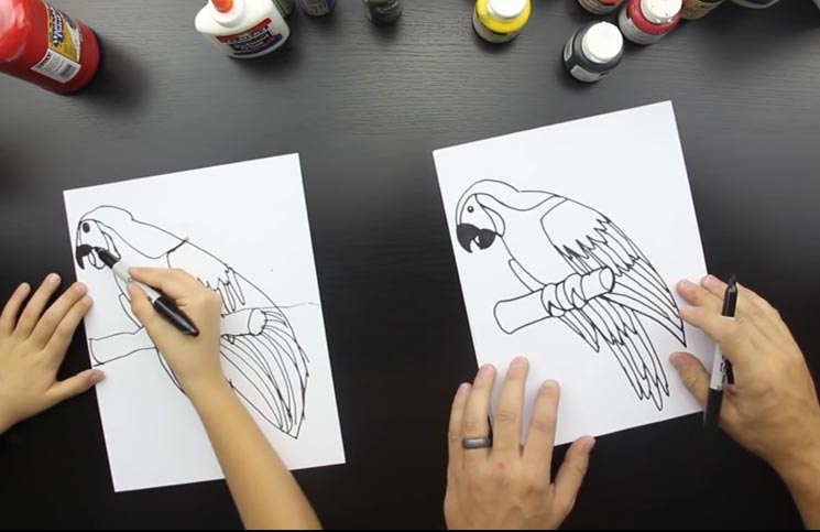 Ako nakresliť papagája – jednoduchý video postup pre deti